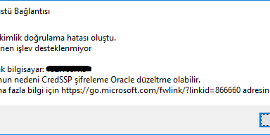 credssp hatası
